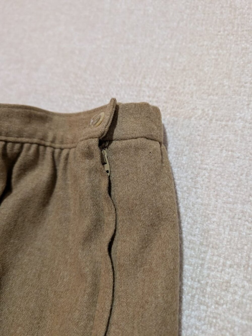 Vintage Pendleton Plus 100% Virgin Wool Brown Pencil Skirt 20W Side Slit - Picture 5 of 9